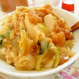 チキンカツで親子丼